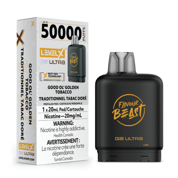 Level X Flavour Beast G2 Ultra 50k - Good Ol' Golden Tobacco