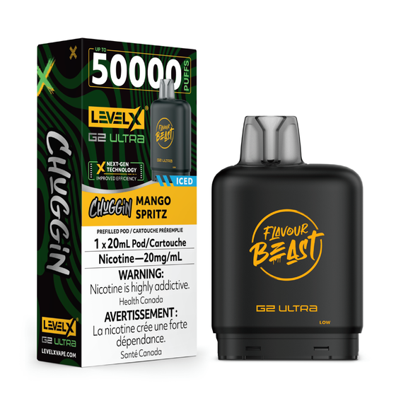Level X Flavour Beast Chuggin' G2 Ultra 50k - Mango Spritz Iced