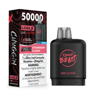Level X Flavour Beast Chuggin' G2 Ultra 50k - Strawberry Classic Iced