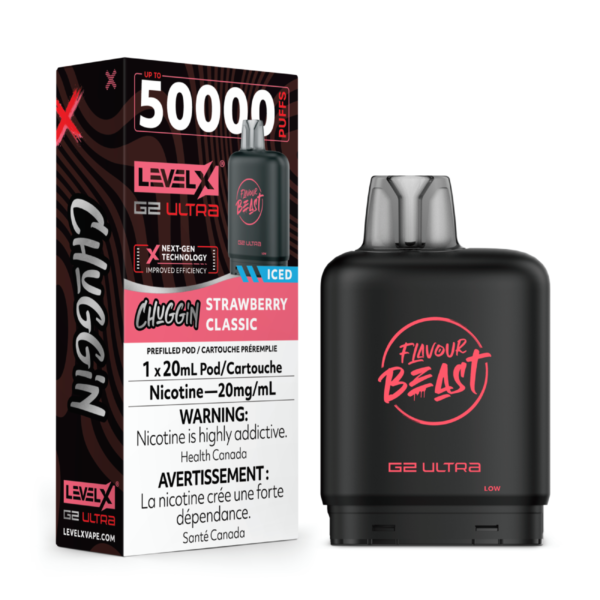 Level X Flavour Beast Chuggin' G2 Ultra 50k - Strawberry Classic Iced