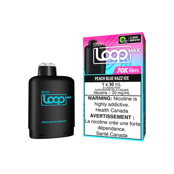 STLTH Loop Max 70k Pod Pack - Peach Blue Razz Ice